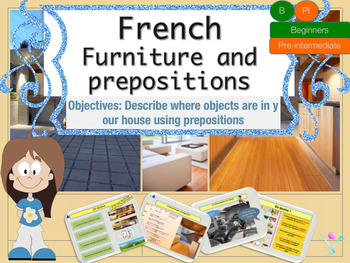 Preview of French preposition and furniture PPT for beginners