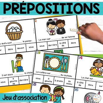 Preview of French prepositions of place - Les prépositions - Jeu d'association