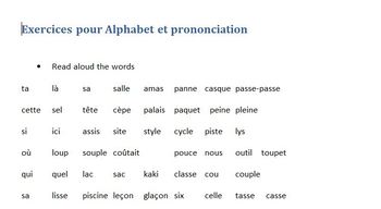 french pronunciation lesson exercises by french teacher online
