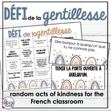 French random acts of kindness calendar | les actes de gen