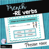 French -re verbs BOOM CARDS digital task cards LES VERBES EN -RE