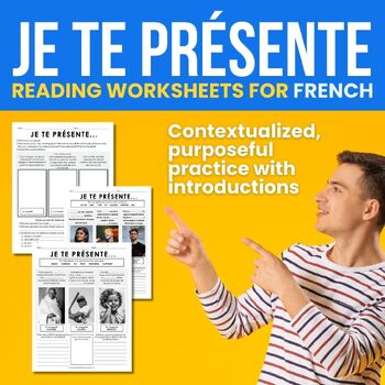 Preview of Introductions reading worksheet for FRENCH 1 or 2 Je te présente