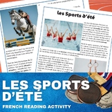 French sports - French reading Summer sports activities - 