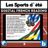 French sports - French reading summer sports for Boom cards