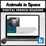 French reading comprehension - Animals in Space for Boom™ cards