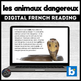 French reading comprehension - Dangerous Animals for Boom™ cards