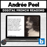 French reading comprehension - Andrée Peel for Boom™ cards