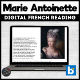 French reading comprehension - Marie Antoinette for Boom™ cards