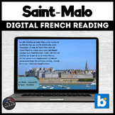 French reading comprehension - Saint-Malo for Boom™ cards