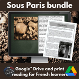 French reading comprehension Sous Paris  - Print and digit