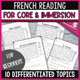 French reading comprehension: core French & immersion COMP