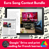 French reading comprehension activity - Euro Song Contest bundle