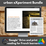 French reading comprehension activity - urban eXperiment bundle
