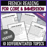 French reading comprehension for beginners: holidays COMPR