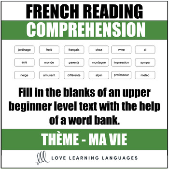 french reading comprehension texts and questions for upper beginner levels