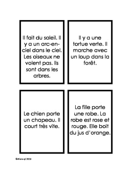 French reading comprehension game - Jeu de lecture pour tableaux blancs
