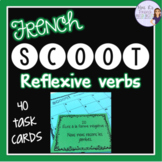 French reflexive verbs Scoot + task cards/cartes à tâches, verbes pronominaux