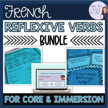 Preview of French reflexive verbs unit bundle: present & passé composé  VERBES PRONOMINAUX