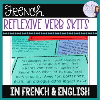 Preview of French reflexive verbs skit