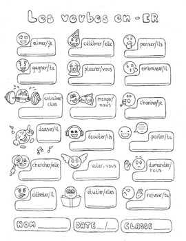 french verb worksheets teaching resources teachers pay teachers