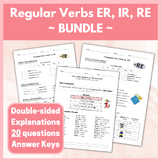 French regular verbs in the present tense bundle - ER / IR