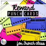 French reward punch cards | FSL classroom management tool