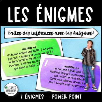 Preview of French riddles | les énigmes en français, les inférences