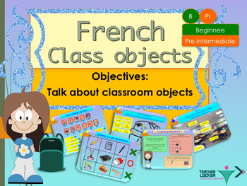 Preview of French school objects, les objects de la classe PPT for beginners