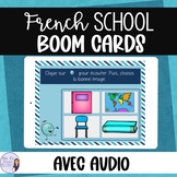 French school supplies listening activity BOOM CARDS: ACTI