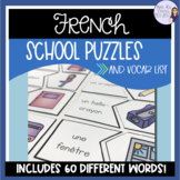 French school supplies puzzles FOURNITURES SCOLAIRES