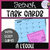 French school supplies vocabulary task cards & scoot game L'ÉCOLE