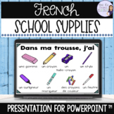 French school vocabulary for PowerPoint™️ À L'ÉCOLE: LES F