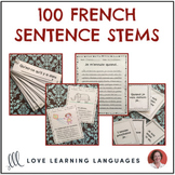 French sentence starter prompts - 100 French sentence stem