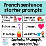 French sentence starter prompts