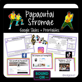 Preview of French song-  Lesson in Google Slides + Printables (Duration: 1 week) 