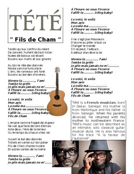 Preview of French song Tete "Fils de Cham"