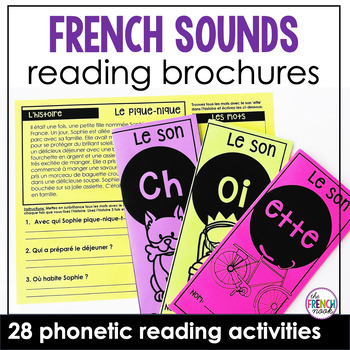 Preview of French sounds phonics reading activity brochures