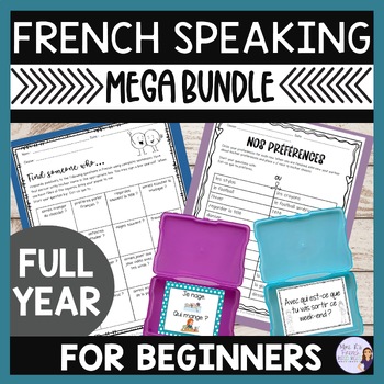 Preview of French speaking activities: core French beginners MEGA BUNDLE ACTIVITÉS ORALES