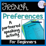 French ER verbs speaking activity COMMUNICATION ORALE LES 