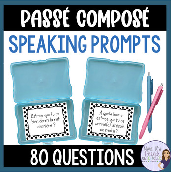 Preview of French speaking activity passé composé: core & immersion COMMUNICATION ORALE