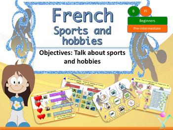 Preview of French sports and hobbies, les sports et les passe-temps PPT for beginners