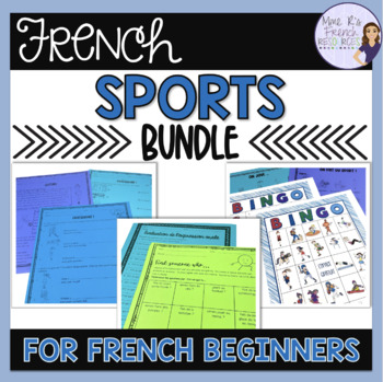 Preview of French sports unit for French beginners: speaking activities, worksheets, games