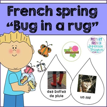 Preview of French spring / le printemps - "bug in a rug" game