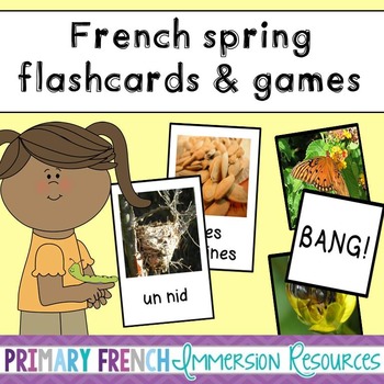 Preview of French spring / le printemps - flashcards/word wall/bang game