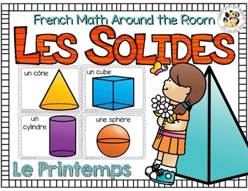 Preview of French spring math 3D shapes: Les solides~Printemps