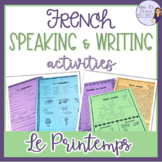French spring vocabulary speaking & writing activities ACT