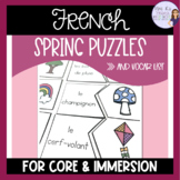 French spring vocabulary puzzles ACTIVITÉ POUR LE PRINTEMPS