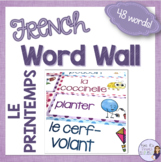 French spring vocabulary word wall MUR DE MOTS LE PRINTEMPS