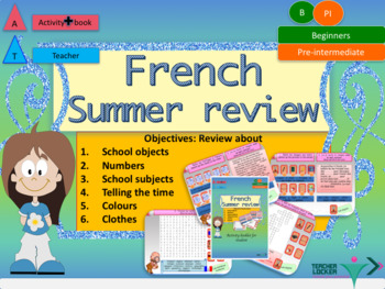 summer holiday homework in french