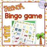 French summer vocabulary bingo JEU POUR L'ÉTÉ